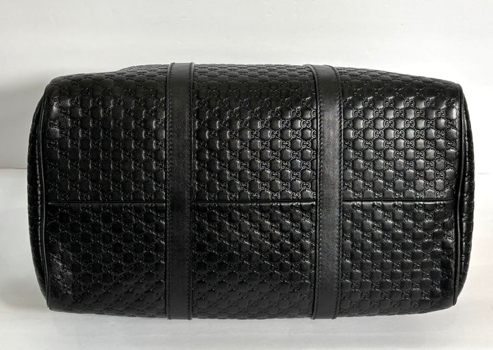 GUCCI NICE MICROGUCCISSIMA LEATHER BOSTON BAG