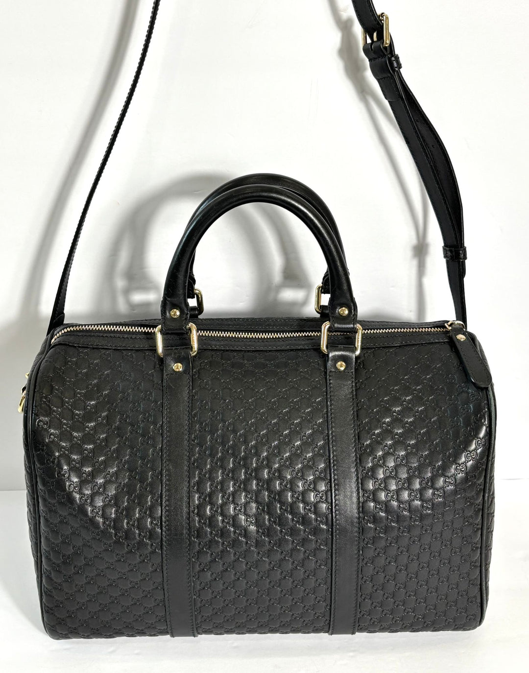GUCCI NICE MICROGUCCISSIMA LEATHER BOSTON BAG