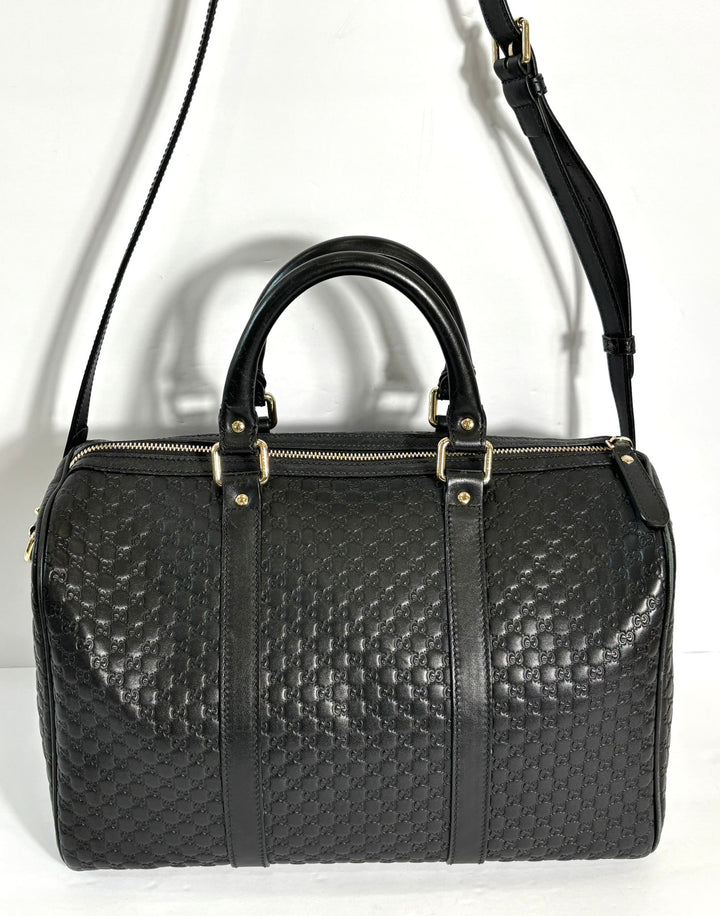 GUCCI NICE MICROGUCCISSIMA LEATHER BOSTON BAG