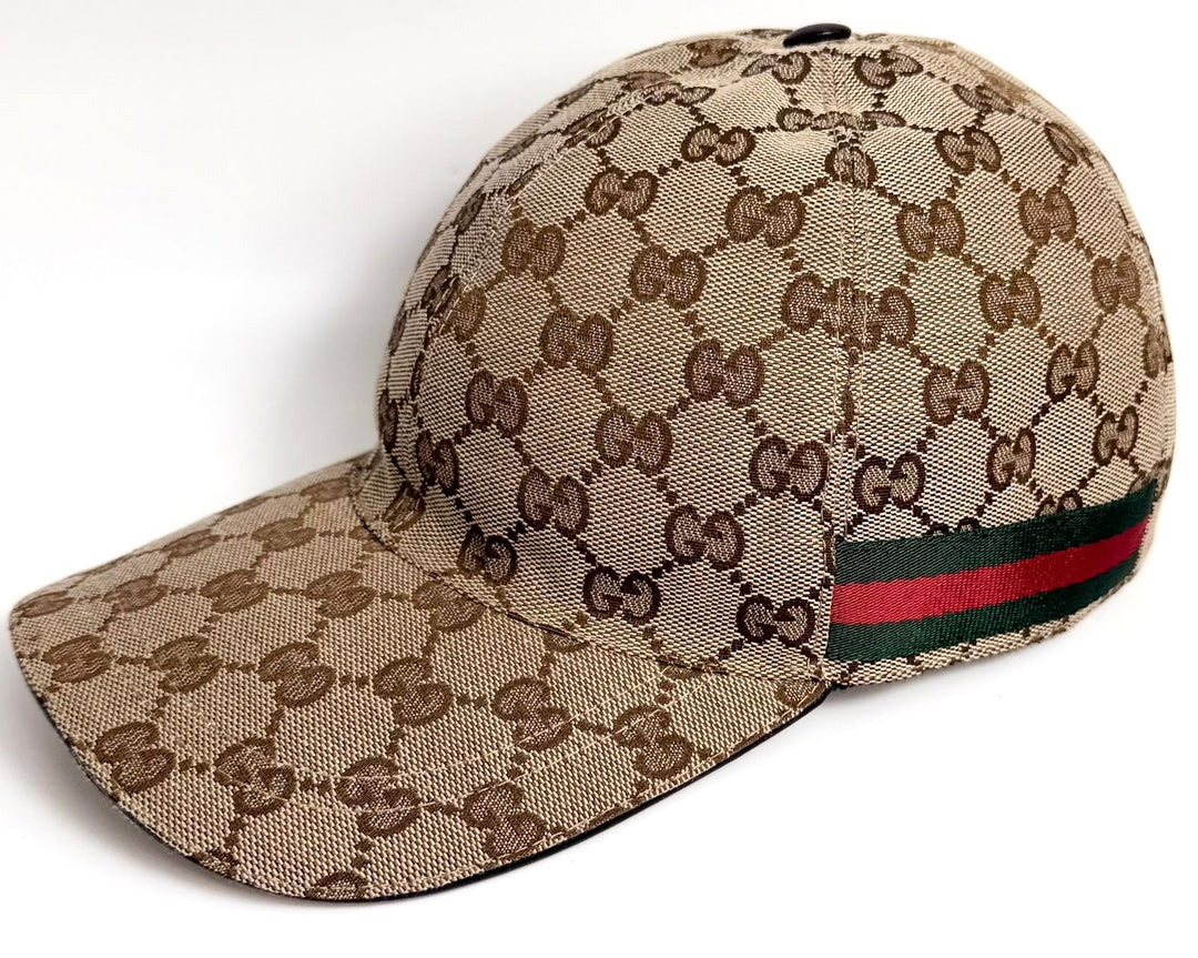 GUCCI GG CANVAS MONOGRAM WEB BASEBALL HAT