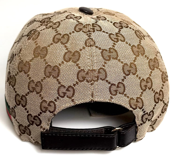GUCCI GG CANVAS MONOGRAM WEB BASEBALL HAT