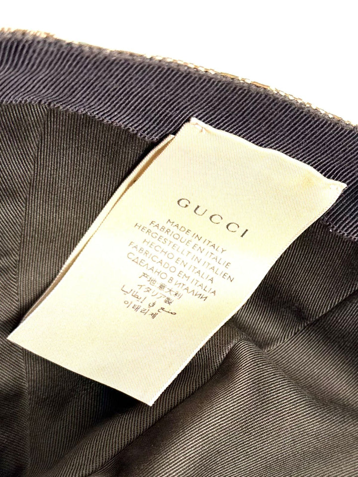 GUCCI GG CANVAS MONOGRAM WEB BASEBALL HAT