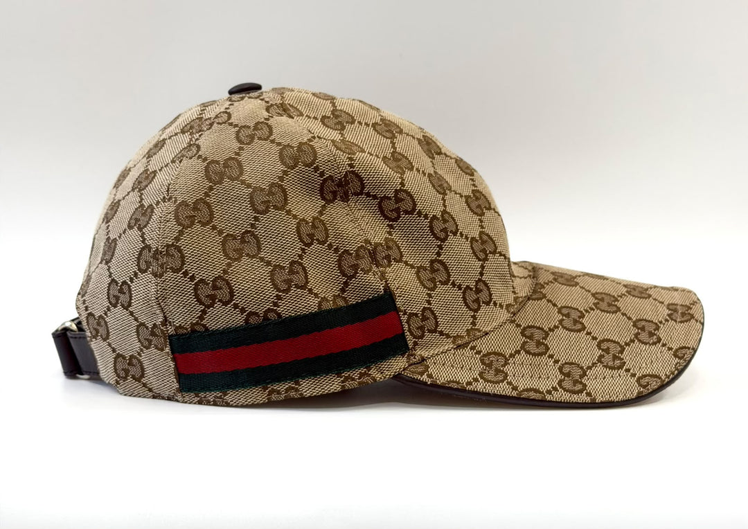 GUCCI ORIGINAL GG CANVAS WEB BASEBALL HAT