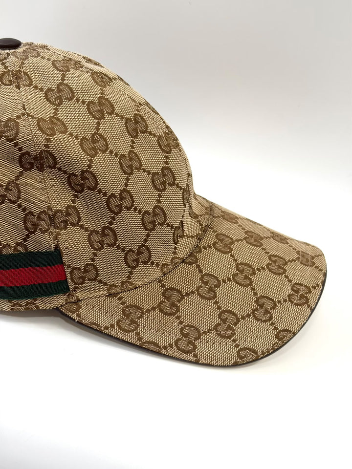 GUCCI ORIGINAL GG CANVAS WEB BASEBALL HAT