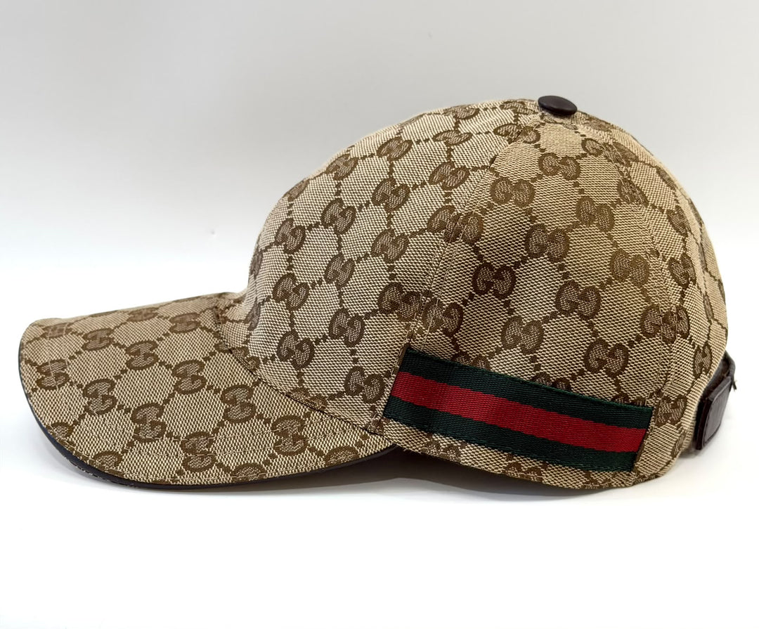 GUCCI ORIGINAL GG CANVAS WEB BASEBALL HAT