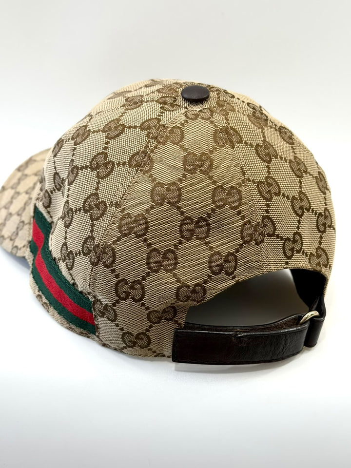 GUCCI ORIGINAL GG CANVAS WEB BASEBALL HAT