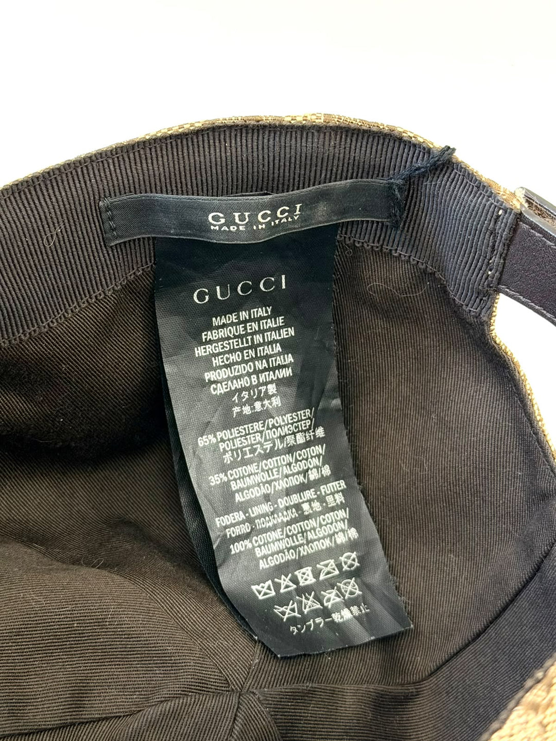 GUCCI ORIGINAL GG CANVAS WEB BASEBALL HAT