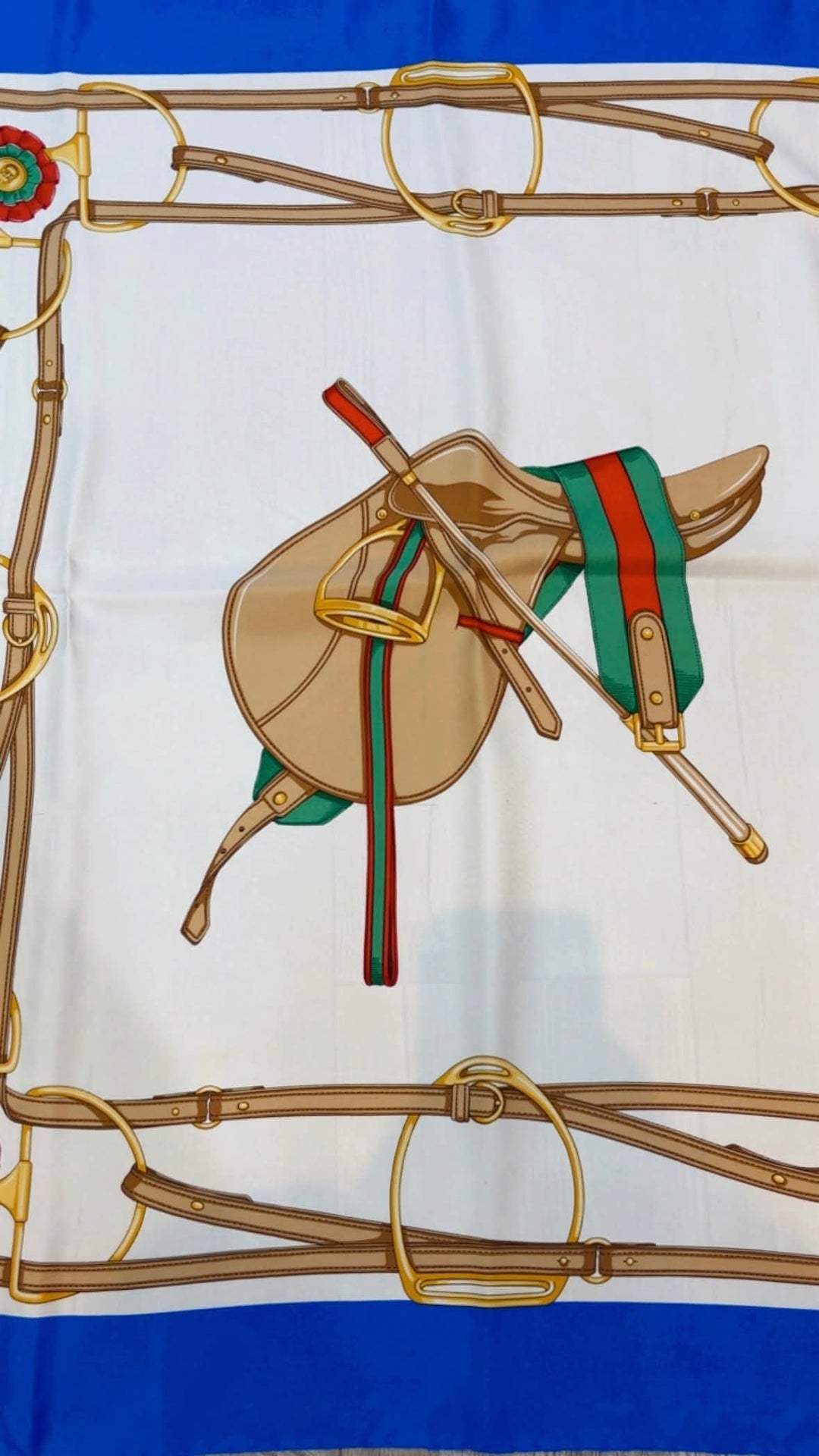 GUCCI EQUESTRIAN HORSE GEAR VINTAGE SILK SCARF