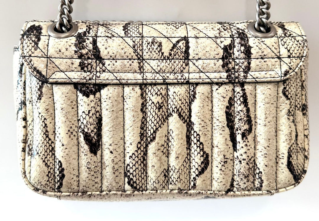 GUCCI GG MARMONT SMALL PYTHON LEATHER SHOULDER BAG