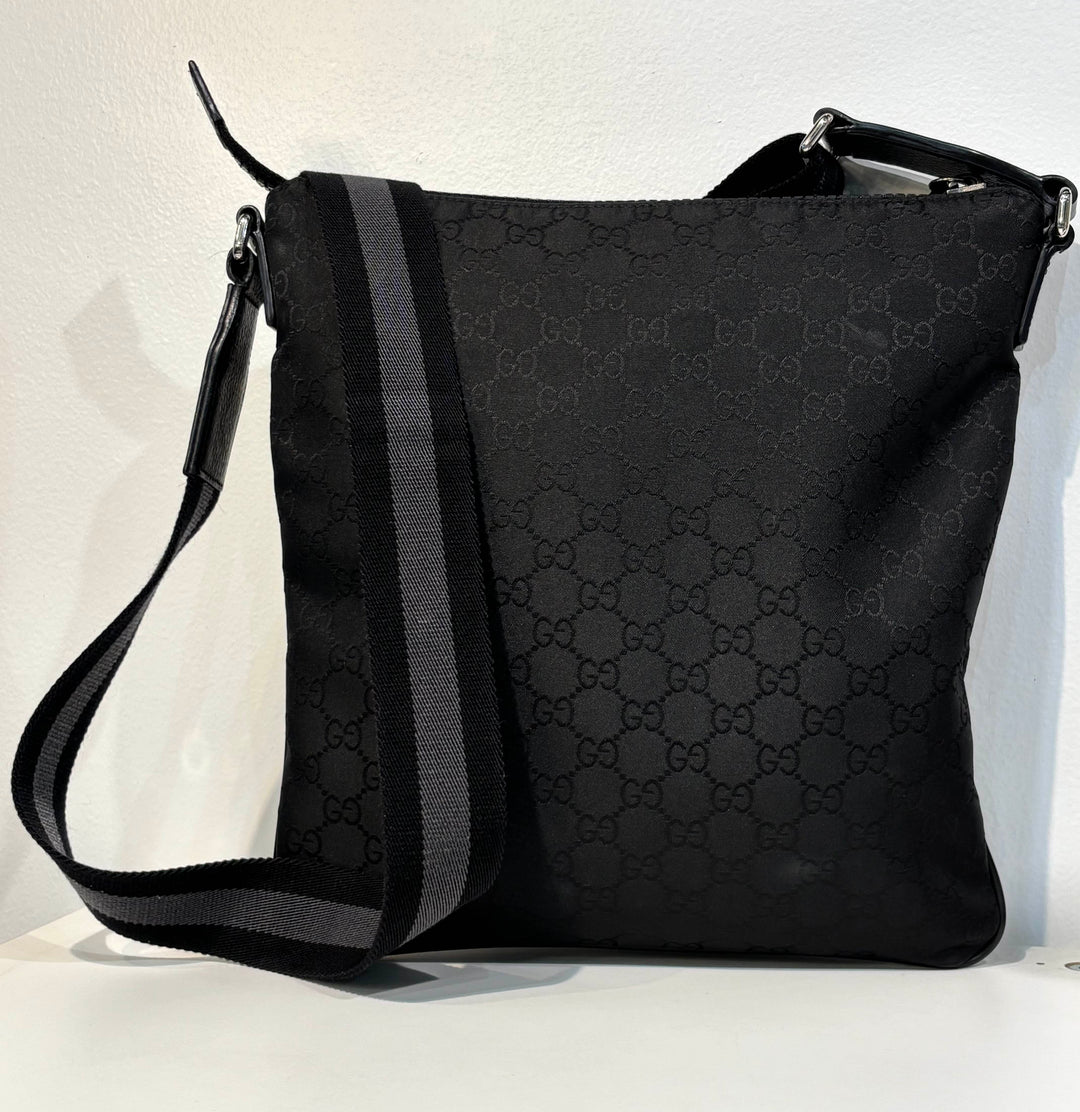 GUCCI VINTAGE GG GUCCISSIMA CANVAS MESSENGER BAG