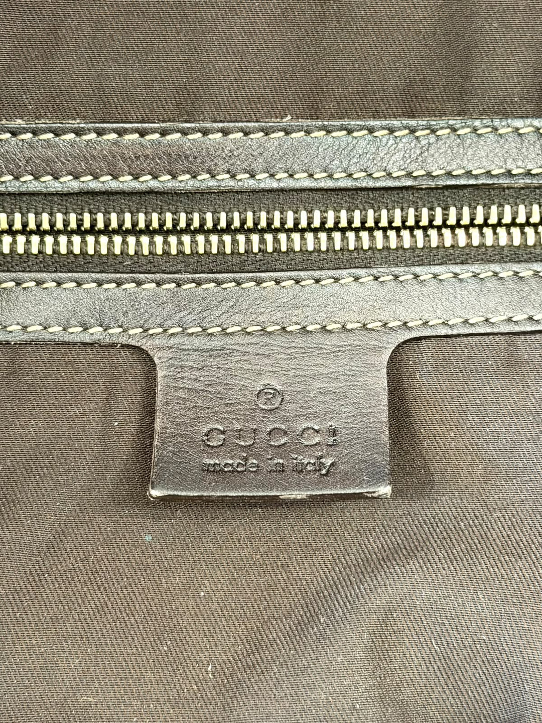 GUCCI VINTAGE GG MONOGRAM PEGGY BAMBOO SHOULDER BAG