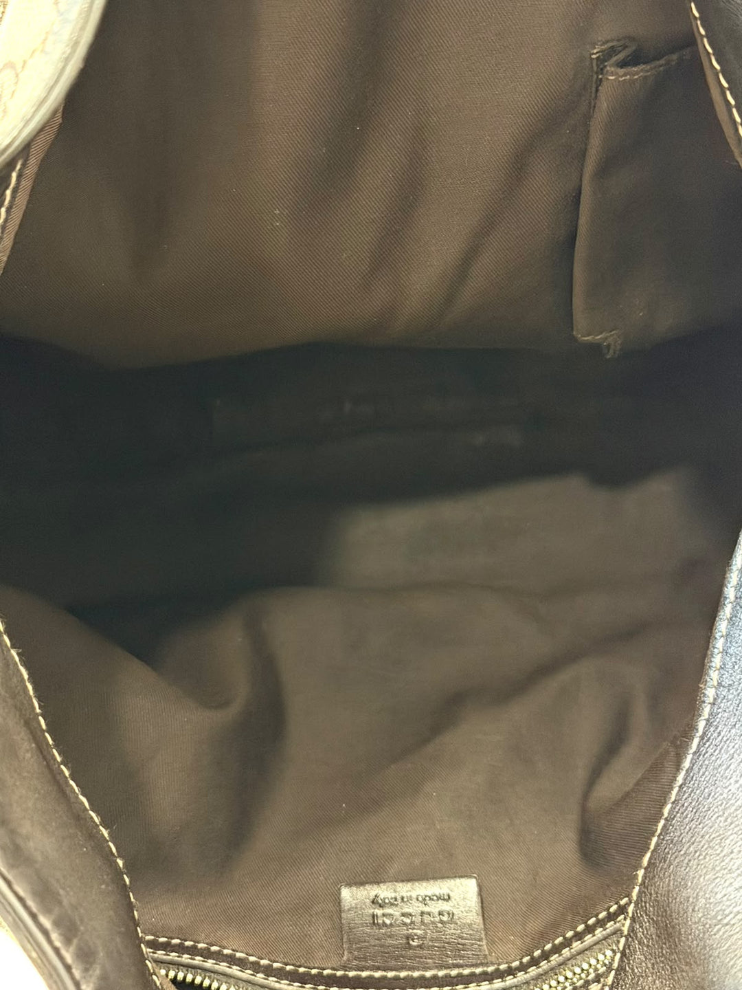 GUCCI VINTAGE GG MONOGRAM PEGGY BAMBOO SHOULDER BAG