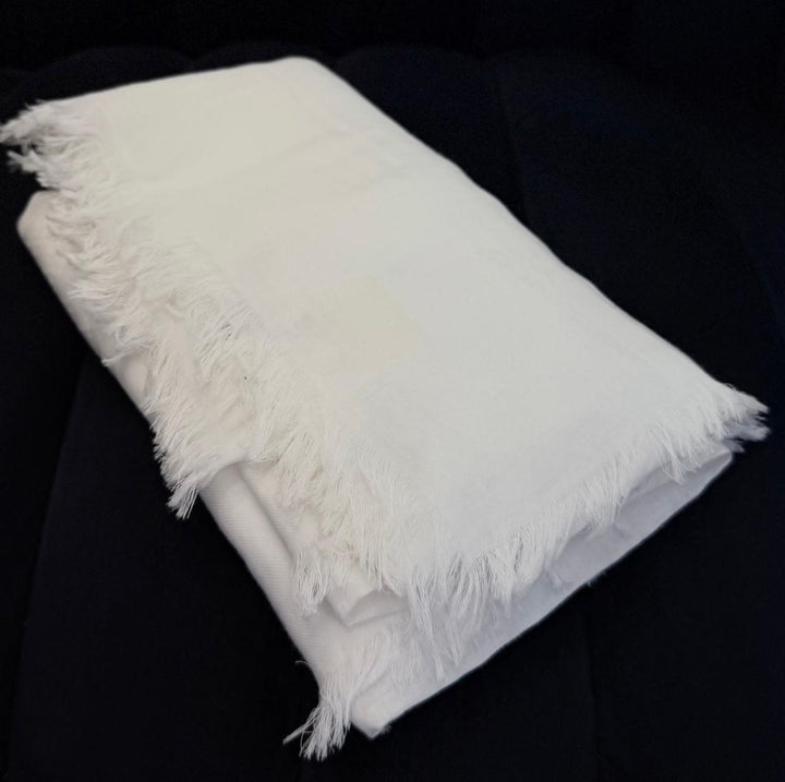 GUCCI WHITE COTTON SHAWL