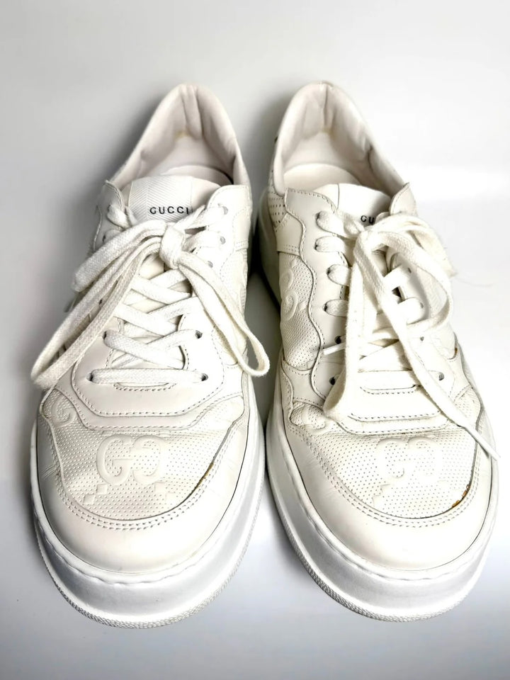 GUCCI GG EMBOSSED LEATHER MEN&