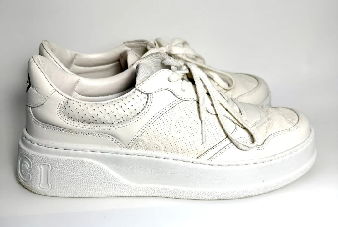 GUCCI GG EMBOSSED LEATHER MEN'S SNEAKERS – Caroline's Fashion Luxuries