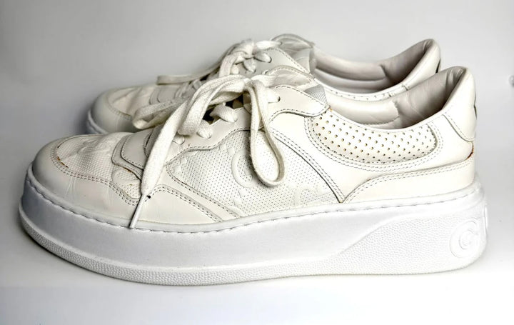 GUCCI GG EMBOSSED LEATHER MEN&