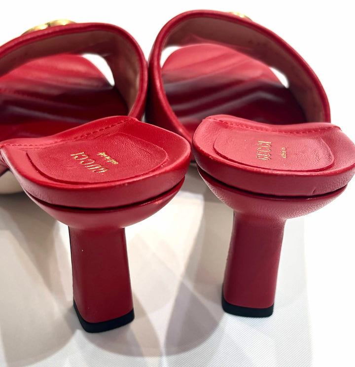 GUCCI GG MARMONT MATELASSÉ NAPPA LEATHER MULES