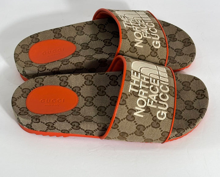 GUCCI X NORTH FACE MONOGRAM SLIDES