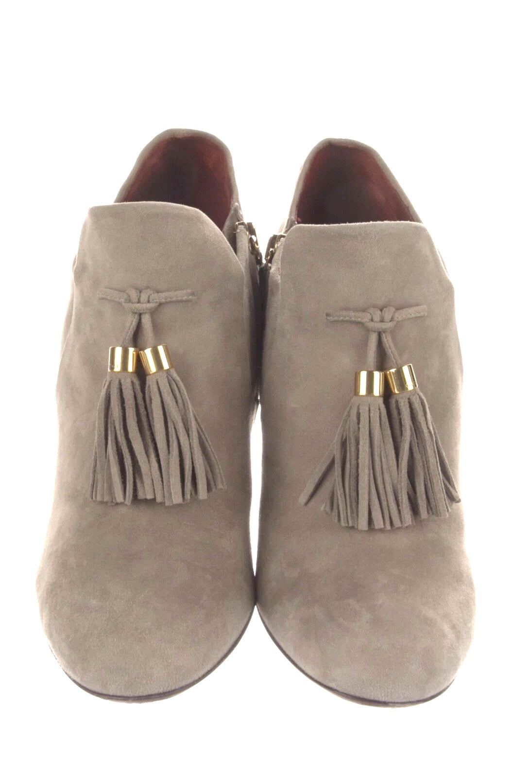 GUCCI MISCHA TASSEL SUEDE ANKLE BOOTS