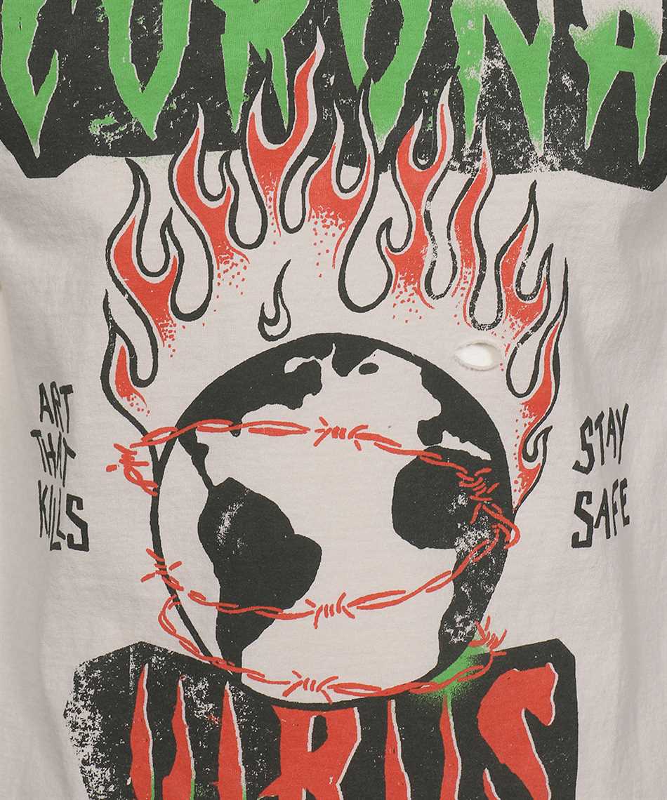 GALLERY DEPT. CORONAVIRUS WORLD TOUR FADED DISTRESSED TEE-SHIRT