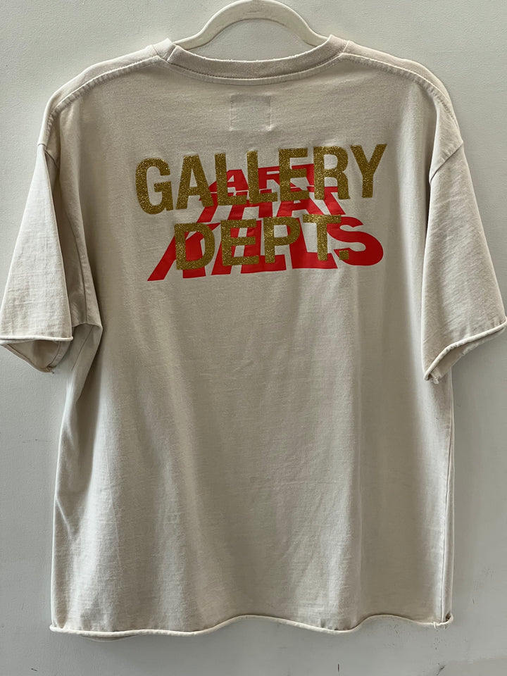 GALLERY DEPT. CORONAVIRUS WORLD TOUR FADED DISTRESSED TEE-SHIRT