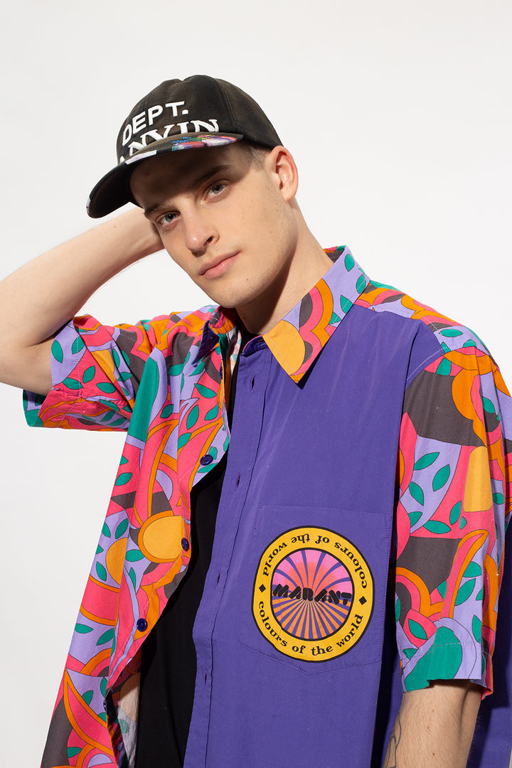GALLERY DEPT. X LANVIN LOGO SPLATTER PAINT BASEBALL CAP