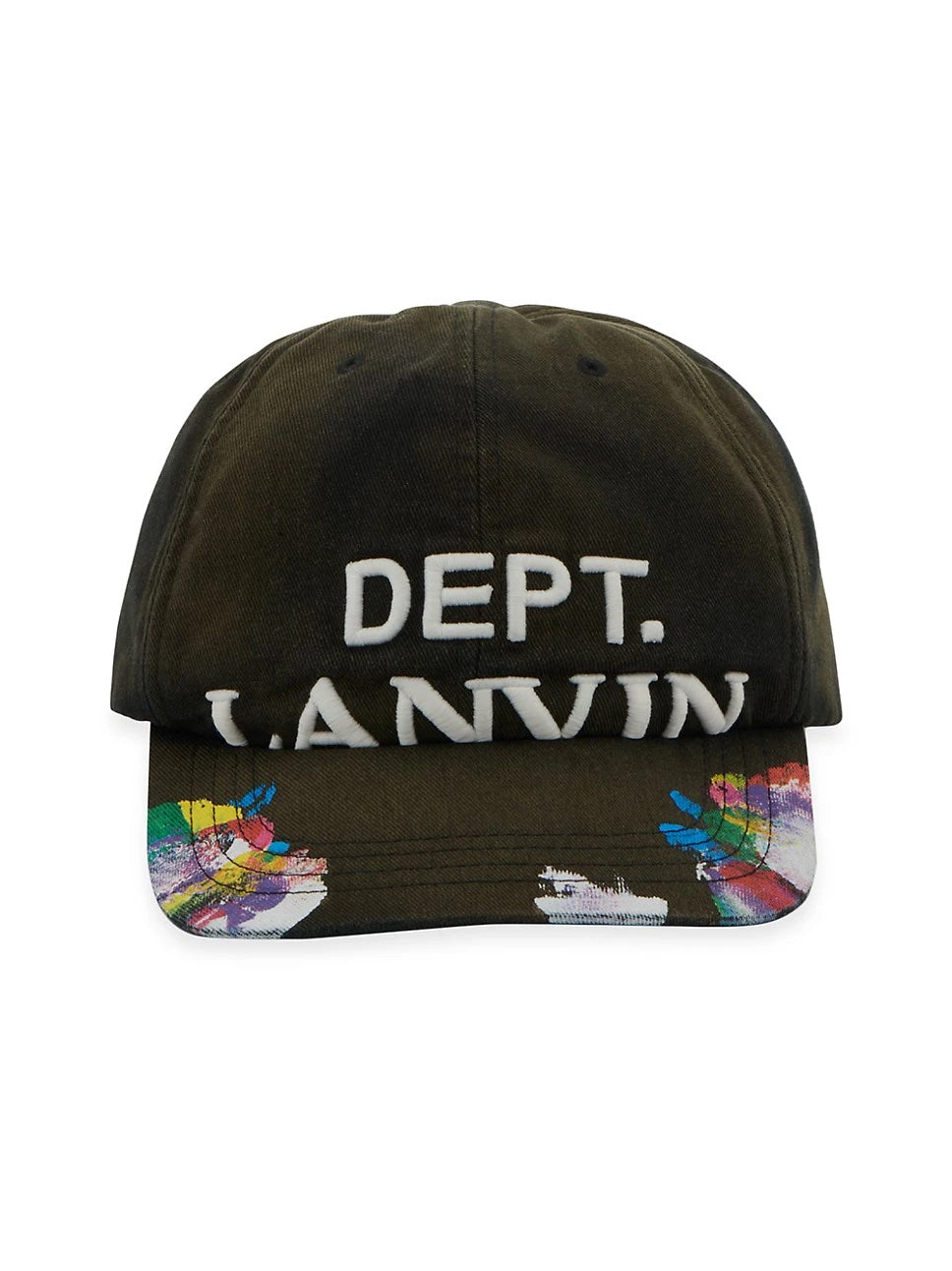 GALLERY DEPT. X LANVIN LOGO SPLATTER PAINT BASEBALL CAP