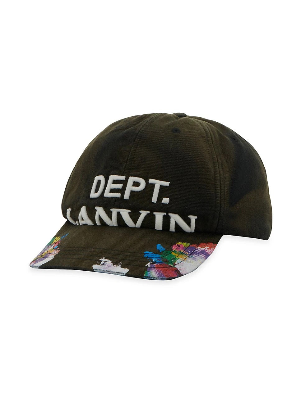 GALLERY DEPT. X LANVIN LOGO SPLATTER PAINT BASEBALL CAP