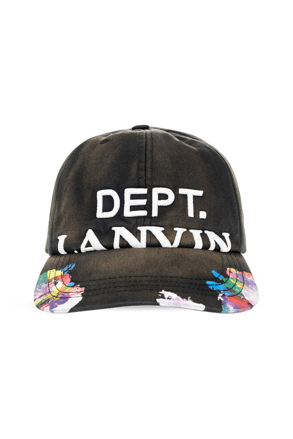 GALLERY DEPT. X LANVIN LOGO SPLATTER PAINT BASEBALL CAP