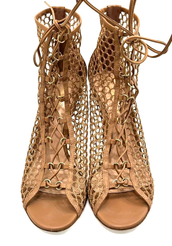 GIANVITO ROSSI HELENA LACE-UP ANKLE BOOTIES