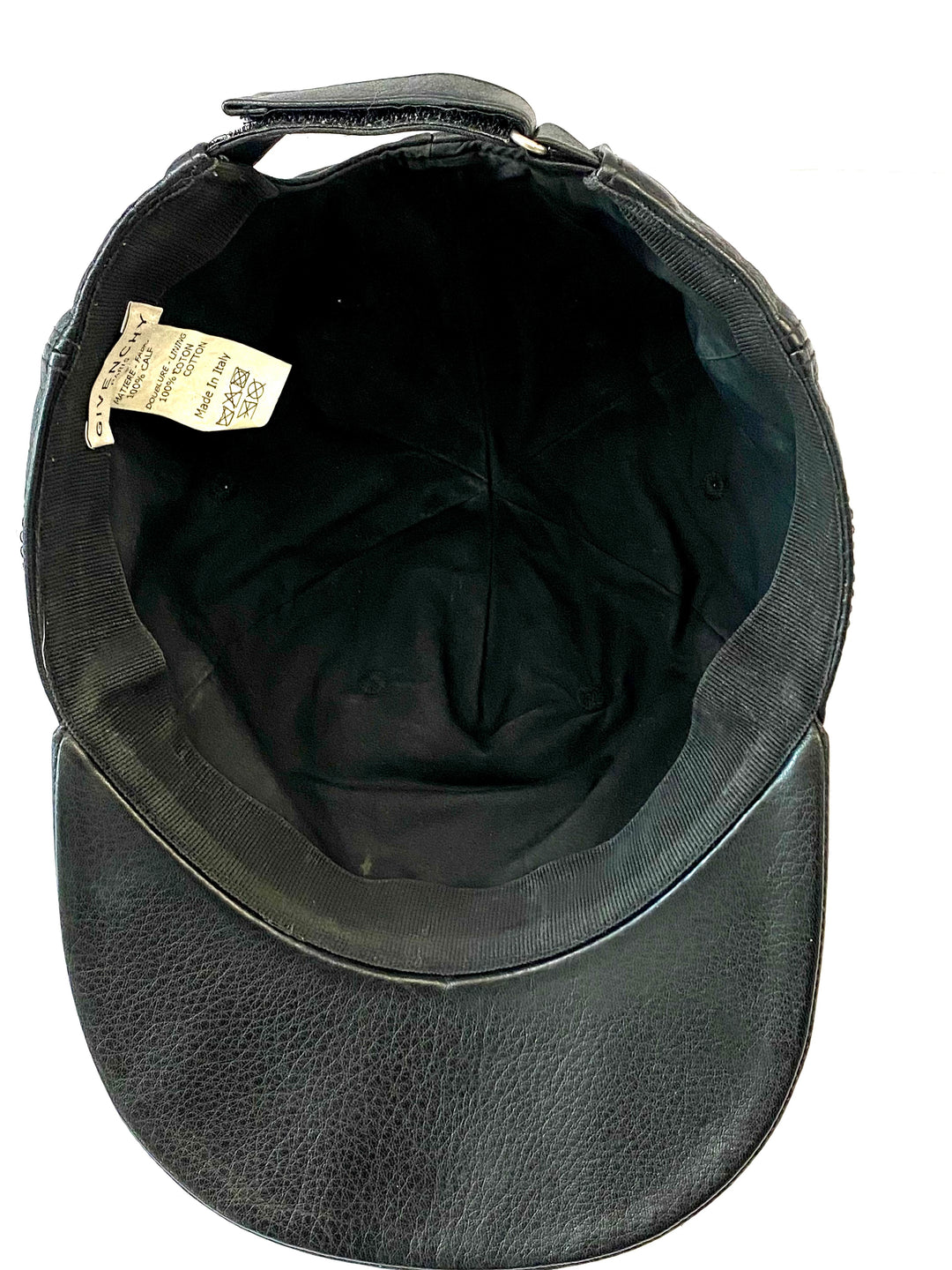 GIVENCHY 4G LOGO EMBROIDERED CALFSKIN LEATHER BASEBALL CAP