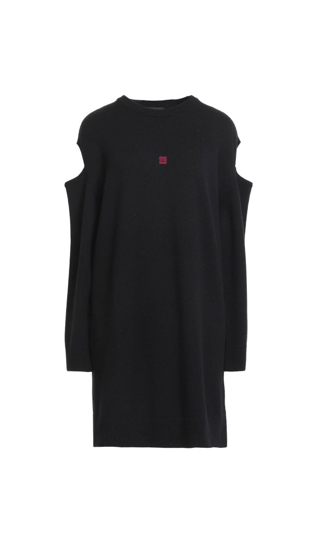 GIVENCHY CUT-OUT KNIT CASHMERE BLEND OVERSIZED DRESS