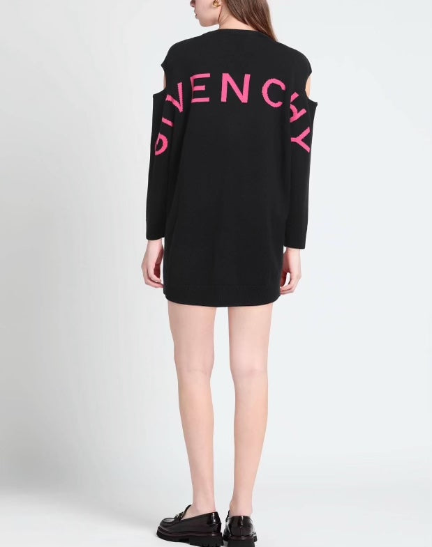 GIVENCHY CUT-OUT KNIT CASHMERE BLEND OVERSIZED DRESS