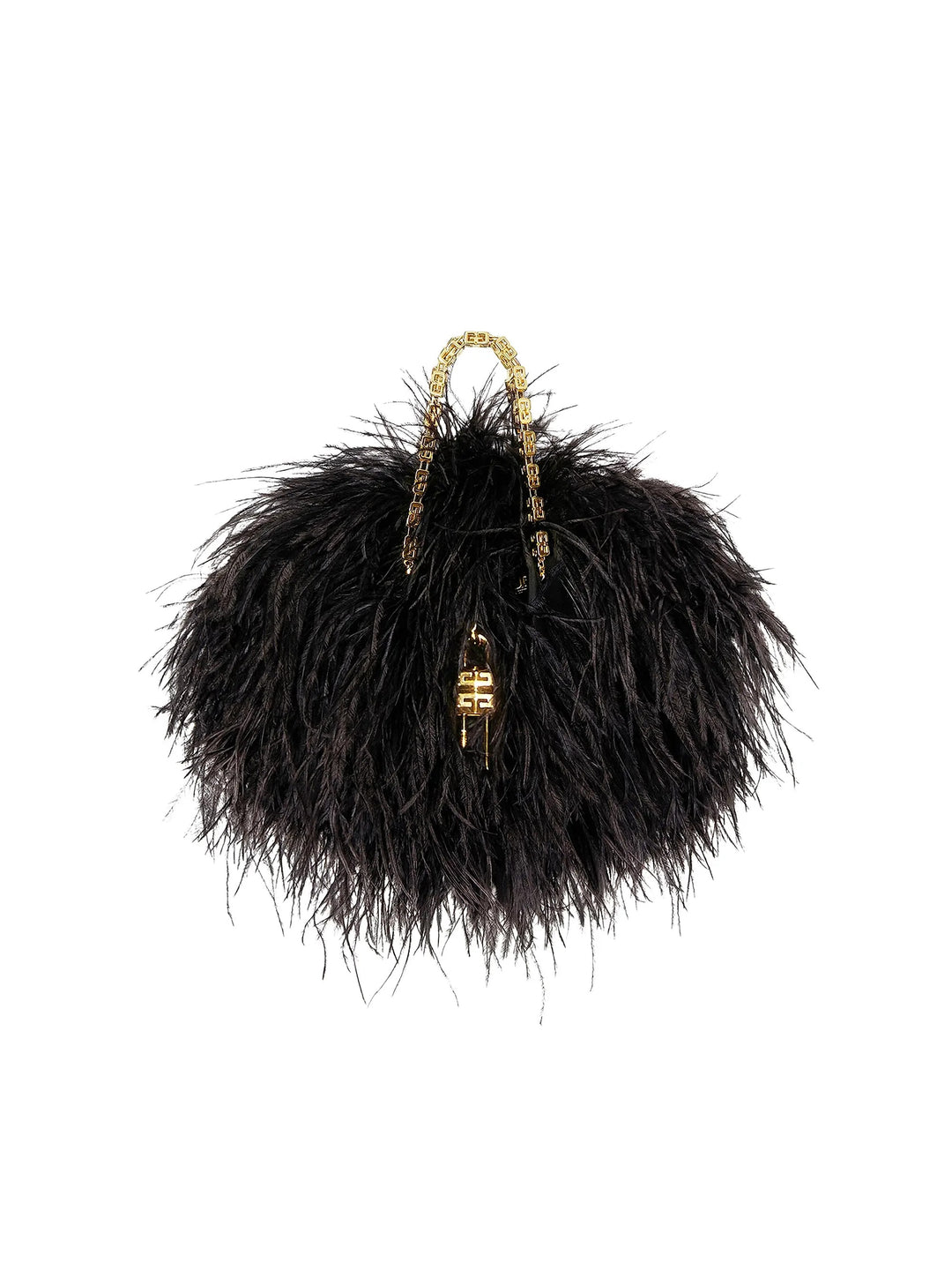 GIVENCHY KENNY SILK OSTRICH FEATHERS MULTICARRY MINI BAG