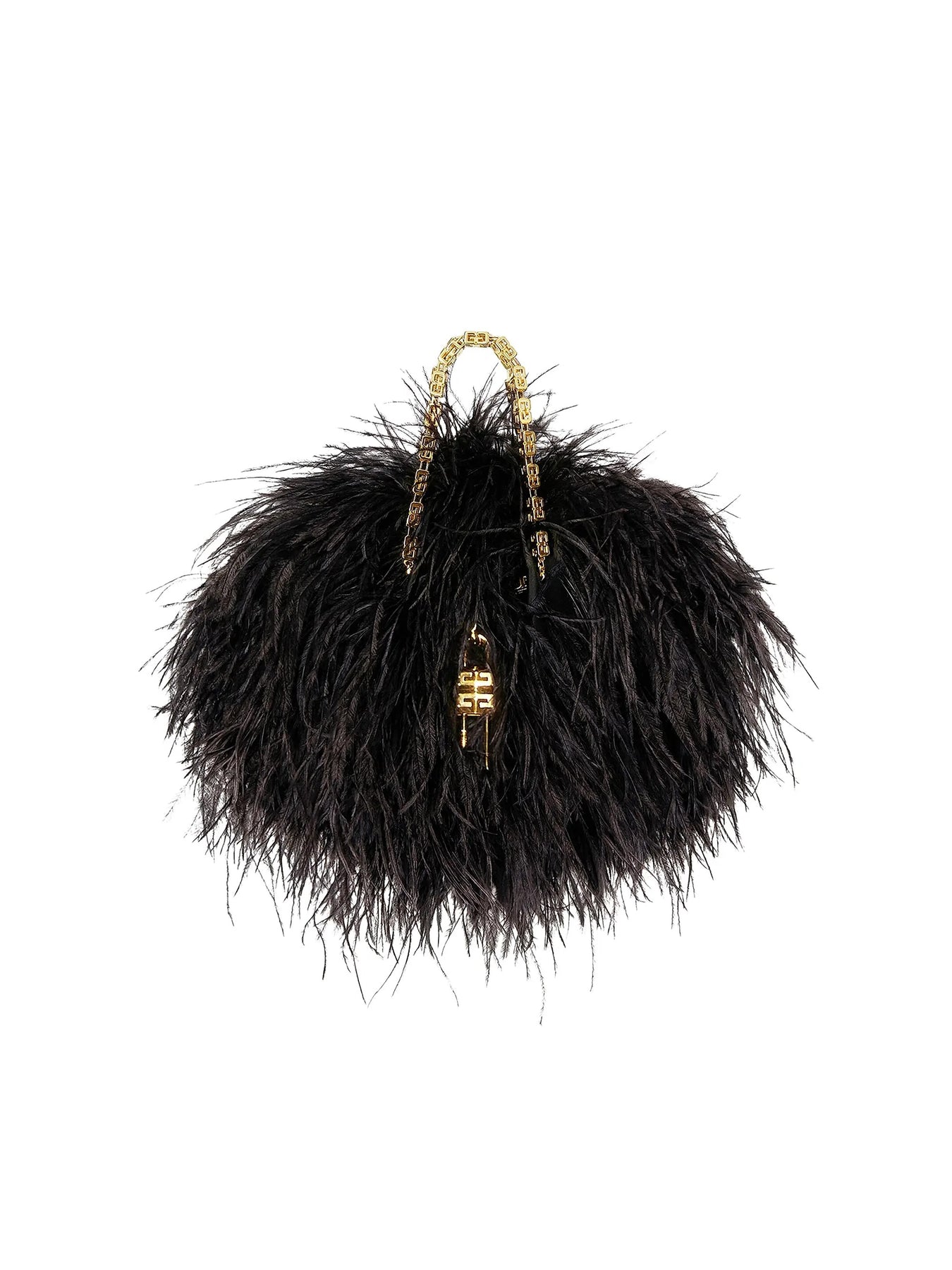 GIVENCHY KENNY SILK OSTRICH FEATHERS MULTICARRY MINI BAG