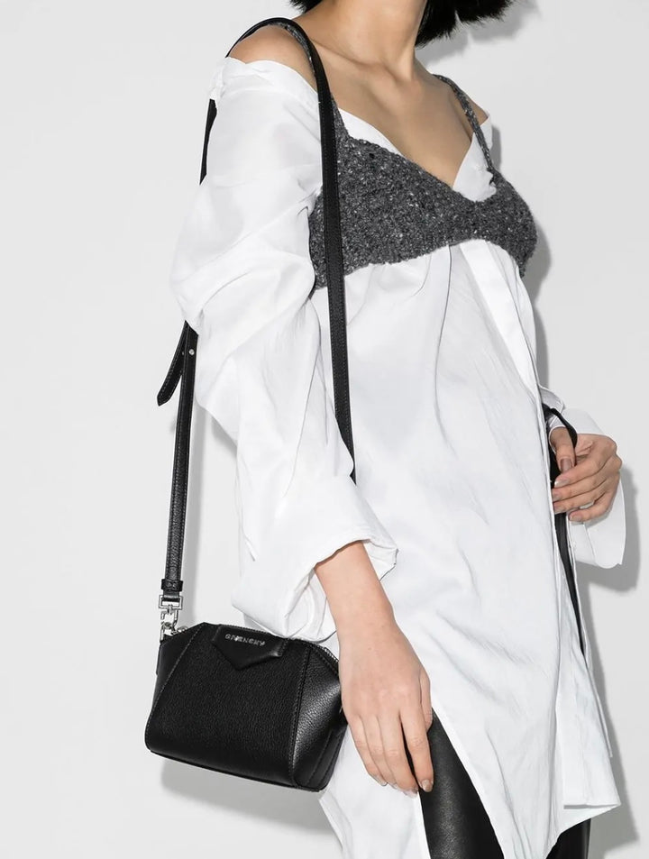 GIVENCHY NANO ANTIGONA CALFSKIN LEATHER CROSSBODY BAG