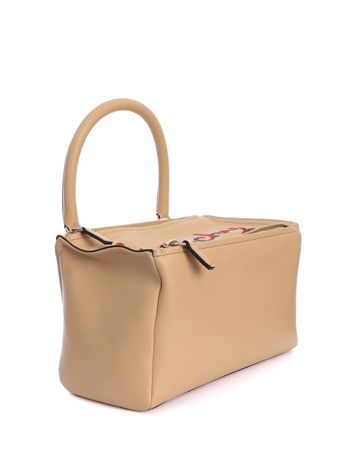 GIVENCHY SUGAR GOATSKIN EMBROIDERY LOGO PANDORA BAG