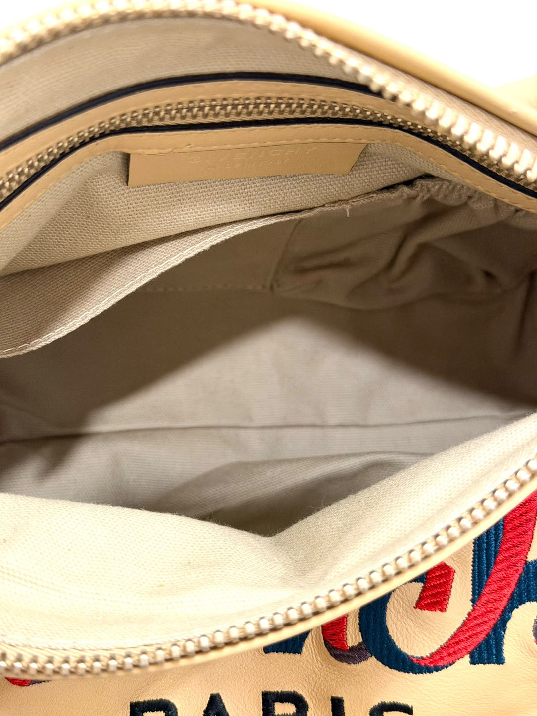 GIVENCHY SUGAR GOATSKIN EMBROIDERY LOGO PANDORA BAG