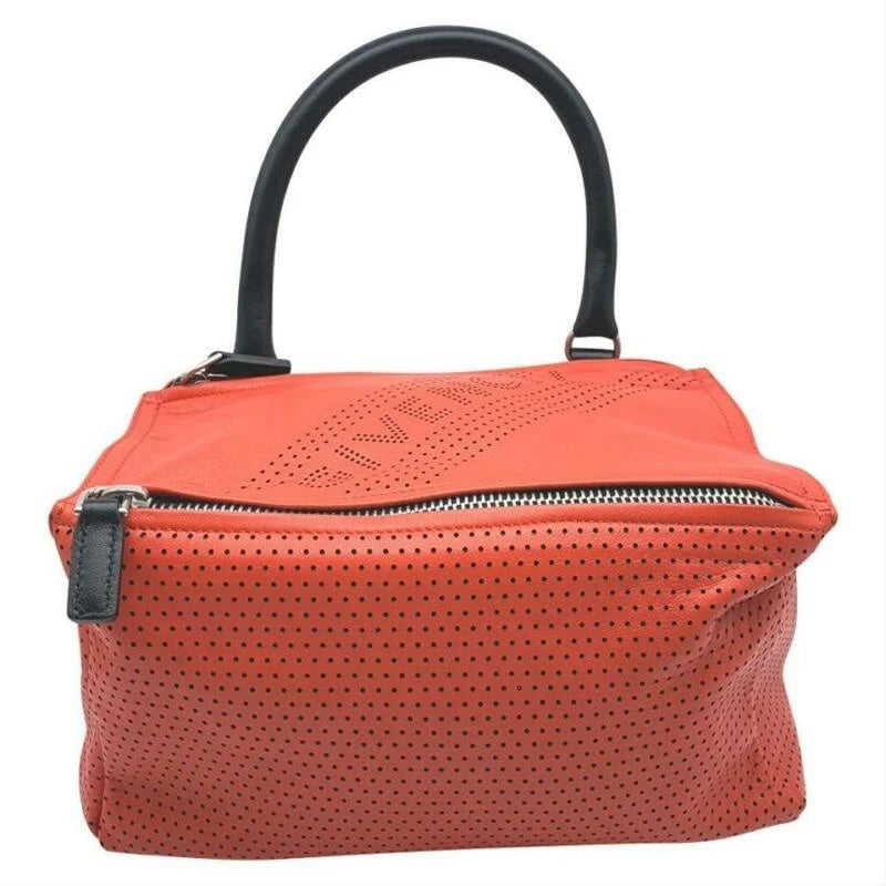 GIVENCHY PERFORATED LOGO LAMBSKIN LEATHER SMALL PANDORA BAG