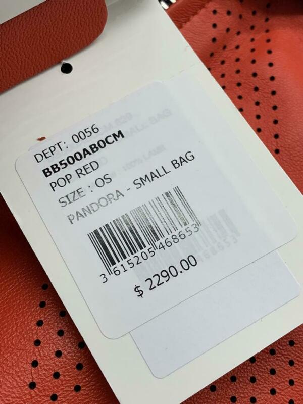 GIVENCHY PERFORATED LOGO LAMBSKIN LEATHER SMALL PANDORA BAG
