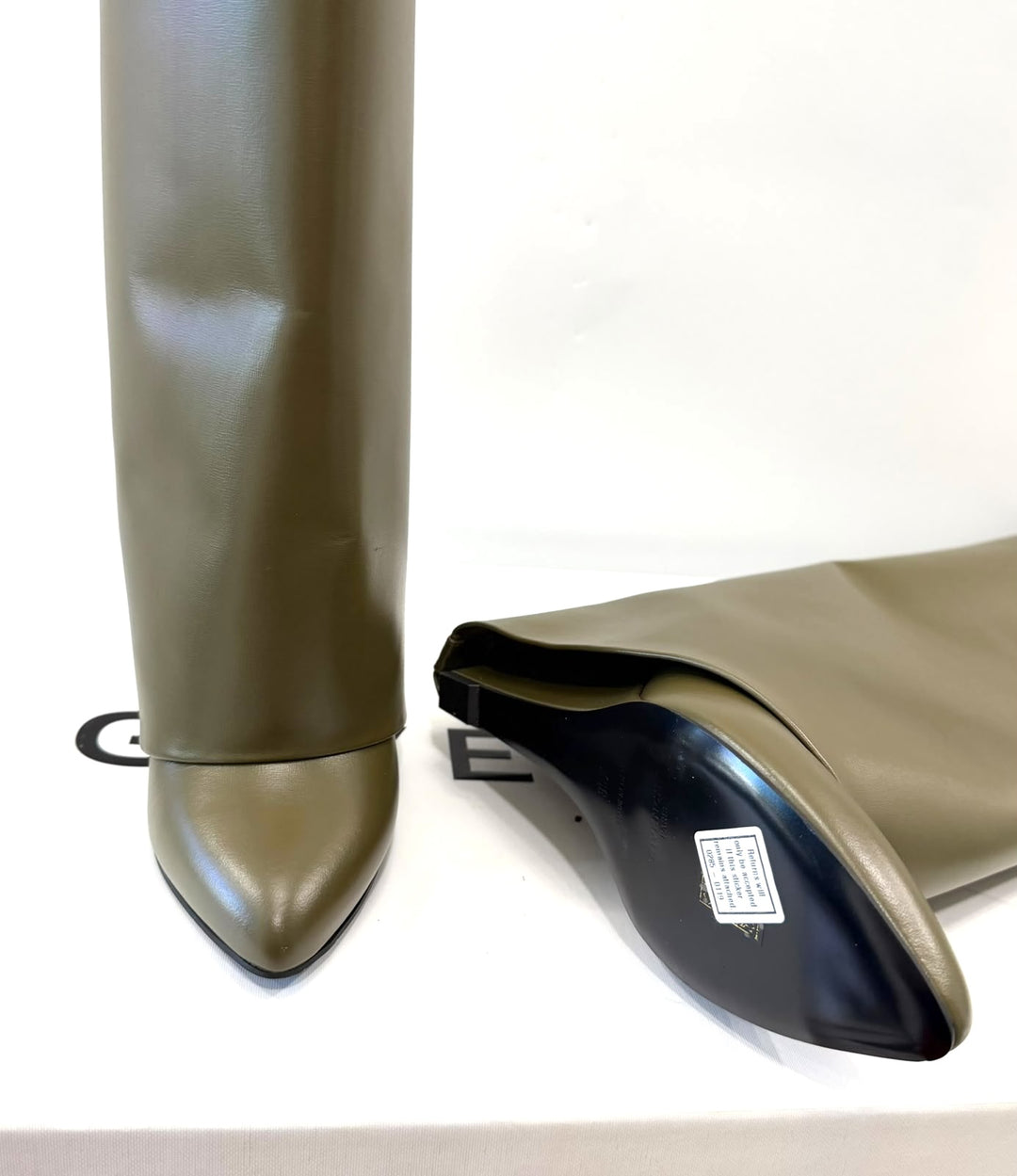 GIVENCHY SHARK LOCK CALFSKIN LEATHER BOOTS