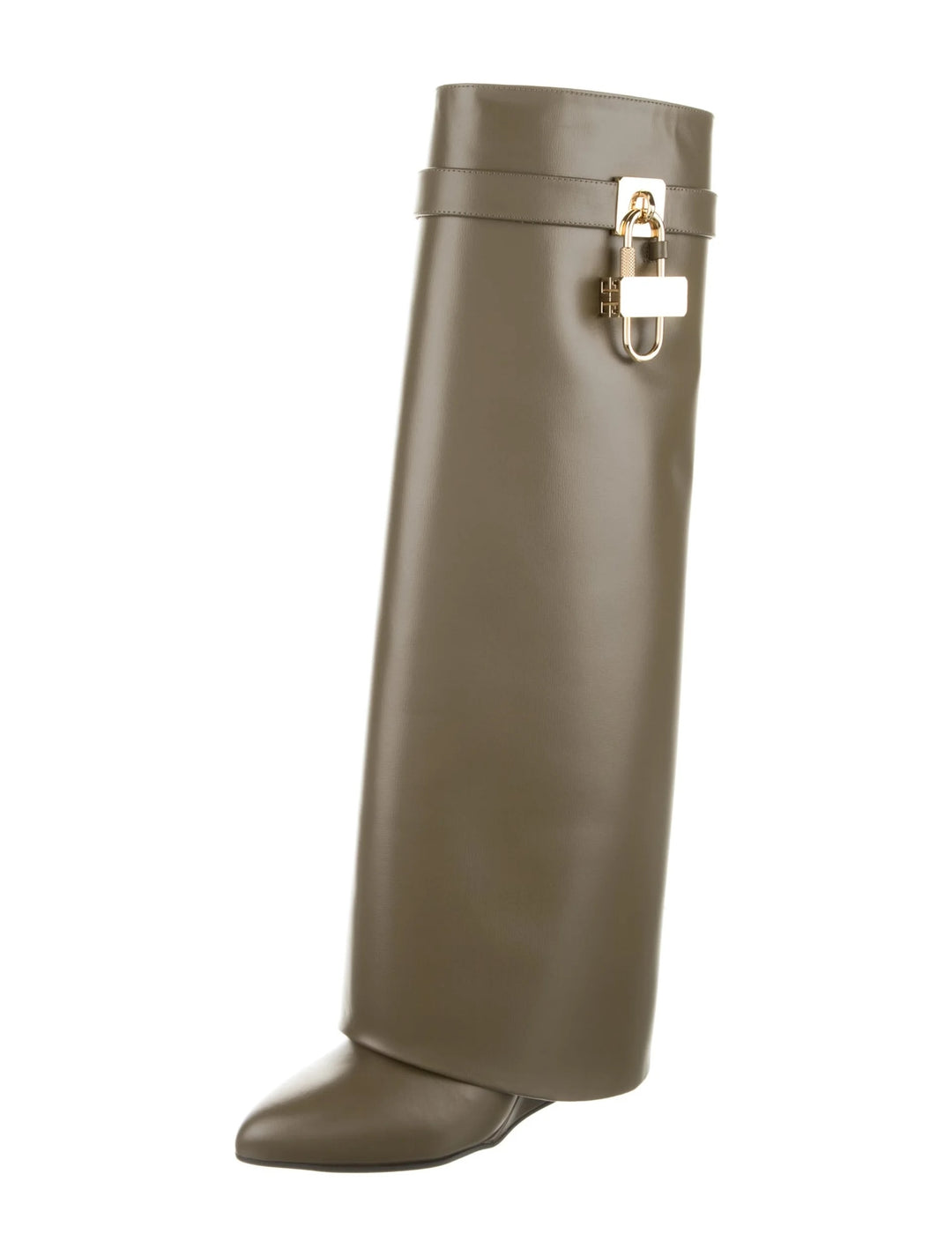 GIVENCHY SHARK LOCK CALFSKIN LEATHER BOOTS