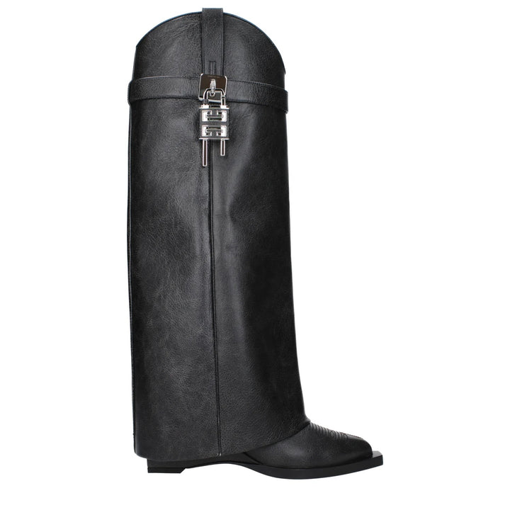 GIVENCHY SHARK LOCK COWBOY LEATHER BOOTS