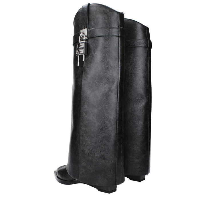 GIVENCHY SHARK LOCK COWBOY LEATHER BOOTS