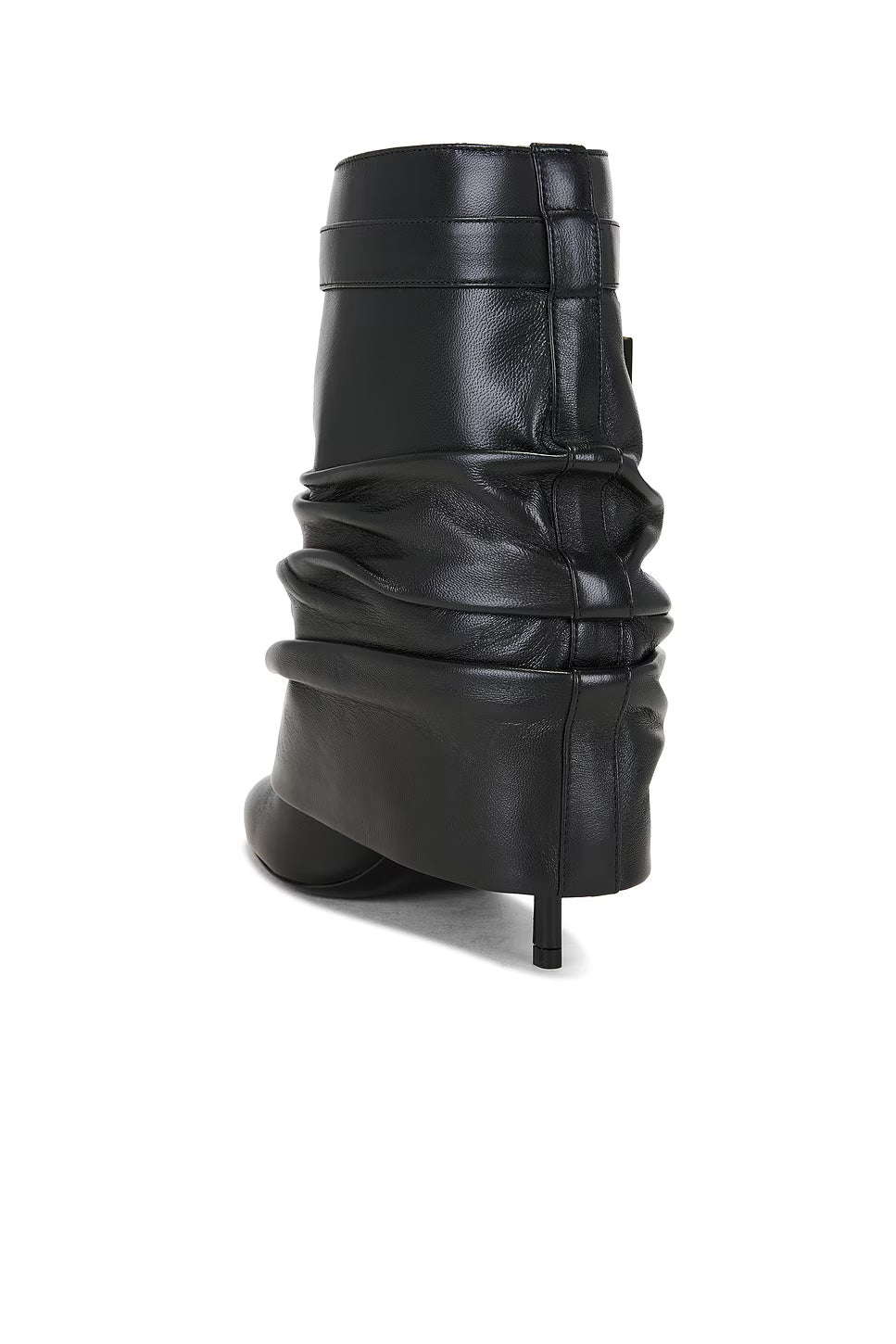 GIVENCHY SHARK LOCK STILETTO LAMBSKIN LEATHER ANKLE BOOTS