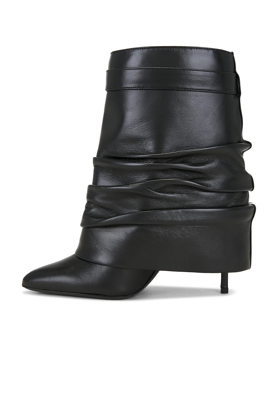 GIVENCHY SHARK LOCK STILETTO LAMBSKIN LEATHER ANKLE BOOTS