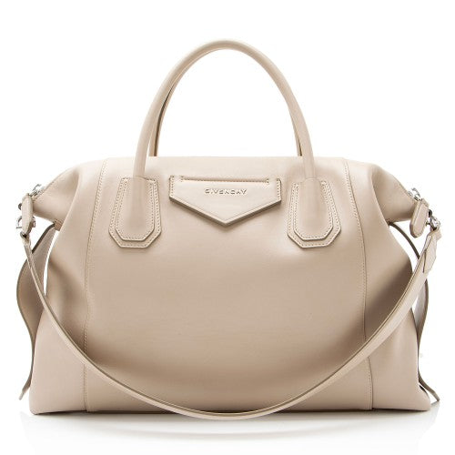 GIVENCHY SOFT CALFSKIN LEATHER MEDIUM ANTIGONA BAG IN DUNE