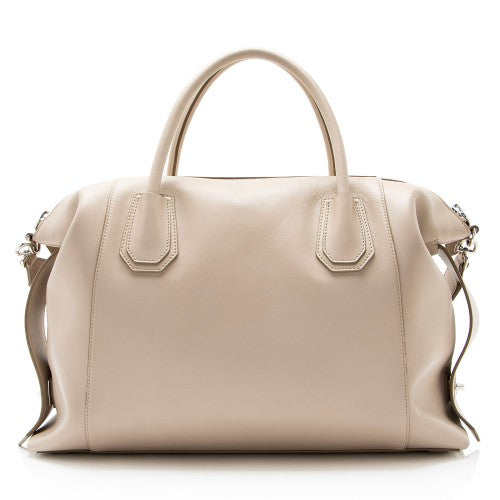 GIVENCHY SOFT CALFSKIN LEATHER MEDIUM ANTIGONA BAG IN DUNE
