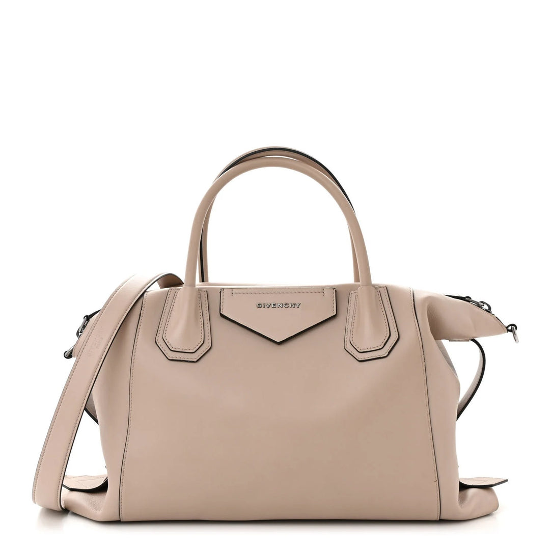 GIVENCHY SOFT CALFSKIN LEATHER MEDIUM ANTIGONA BAG IN DUNE