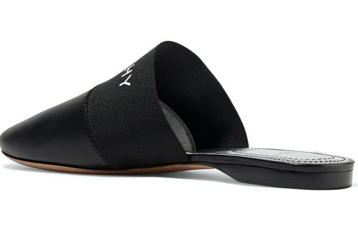 GIVENCHY BEDFORD LOGO PRINT LEATHER MULES
